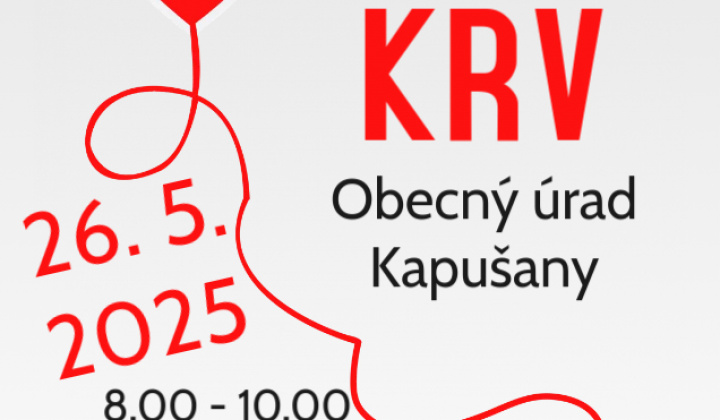 Fotka - Darovanie krvi 26.5. 2025