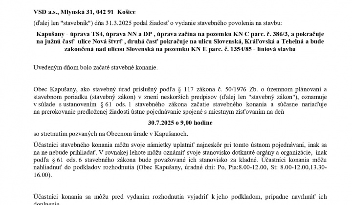 Fotka - Verejná vyhláška