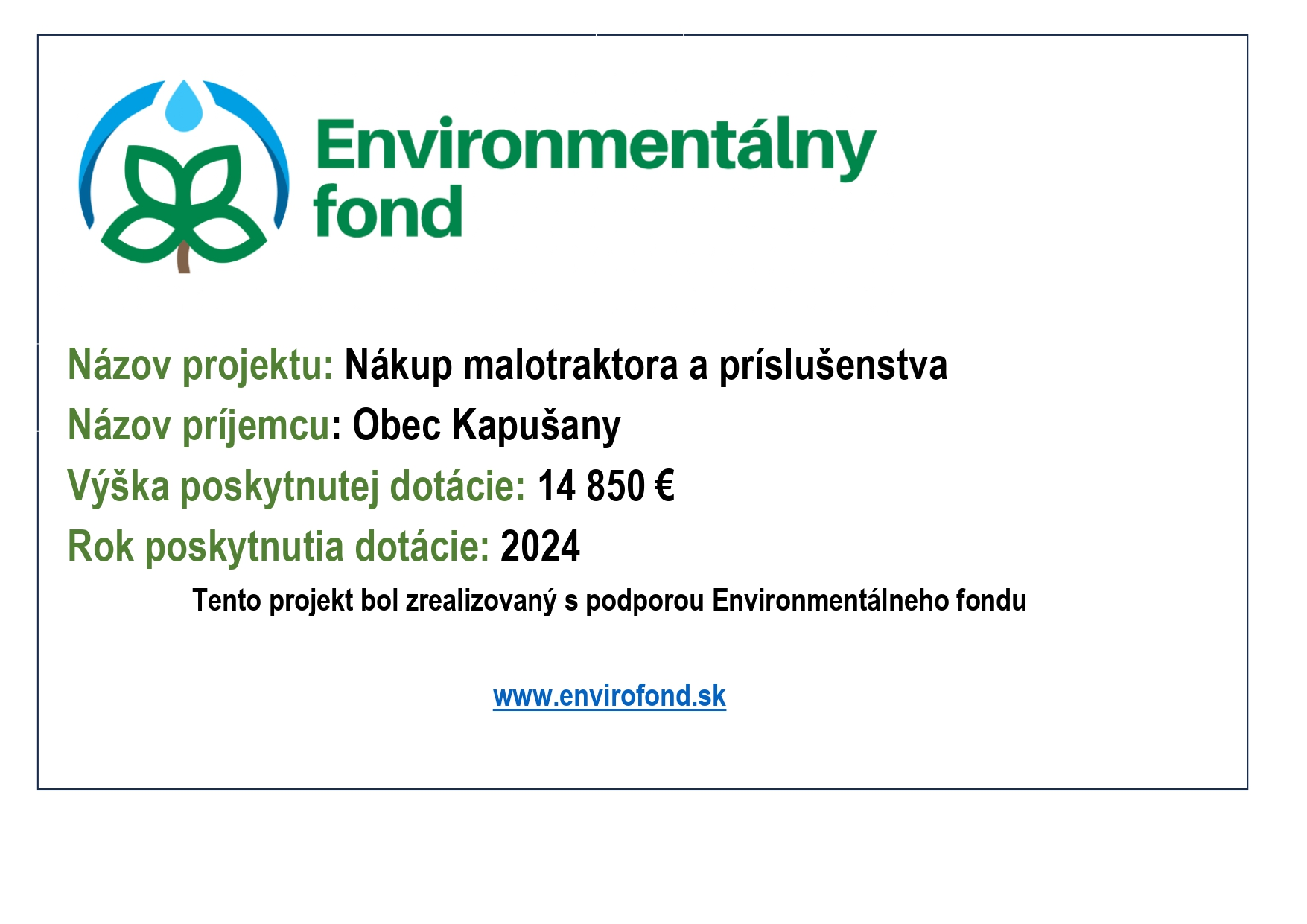 Fotka - Nákup malotraktora a príslušenstva