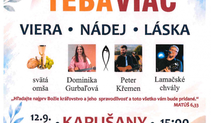 Fotka - Pozvánka na podujatie TEBA VIAC