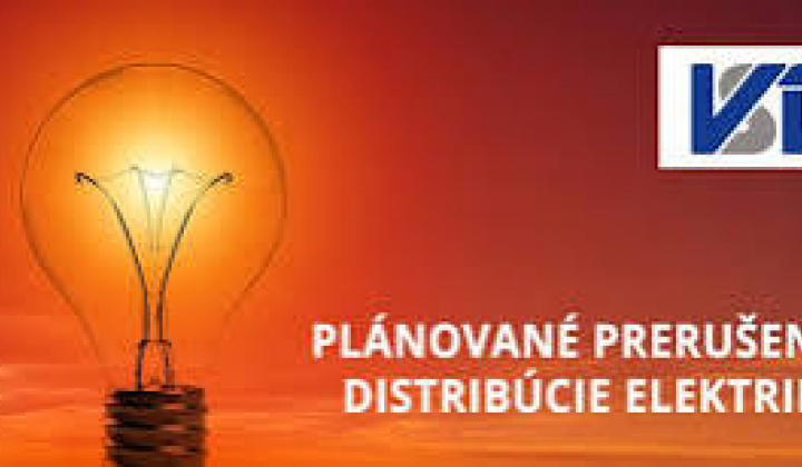 Fotka - Oznámenie VSD, a.s. o prerušení distribúcie elektriny 8. 10. 2026 od 8.20 do 16.30