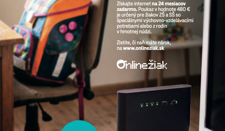 Fotka - Telekom spolu s projektom Online žiak poskytuje bezplatný internet pre žiakov základných a stredných škôl